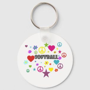 Gecombineerde Softball-videokaart Sleutelhanger