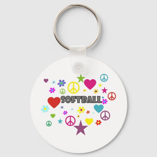 Gecombineerde Softball-videokaart Sleutelhanger (Voorkant)