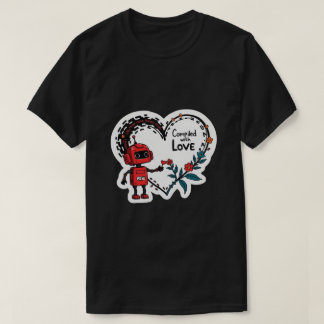 Gecompileerd met liefde Grappige programmeur T-shirt