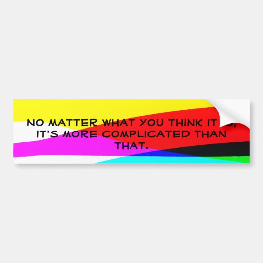 Gecompliceerd Bumpersticker (Voorkant)