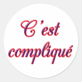 Gecompliceerd Ronde Sticker