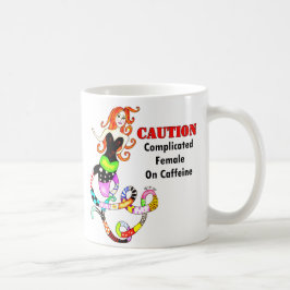"Gecompliceerd Vrouw op cafeïne" Zeemeermin Koffiemok
