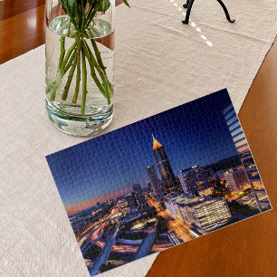 Gecompliceerde Atlanta Night Traffic Cityscape Legpuzzel