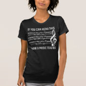 Gecompliceerde muzikale notities Clef-muziekdocent T-shirt (Voorkant)