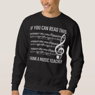 Gecompliceerde muzikale notities Clef-muziekdocent Trui