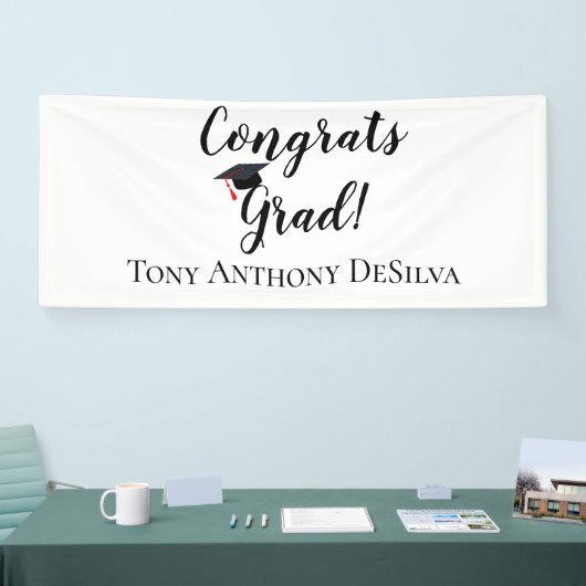 Gecomprimeerd Afstudeerder Gepersonaliseerde Banne Spandoek (Beurs)