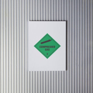 Gecomprimeerd gas 2 Etiket Sticker