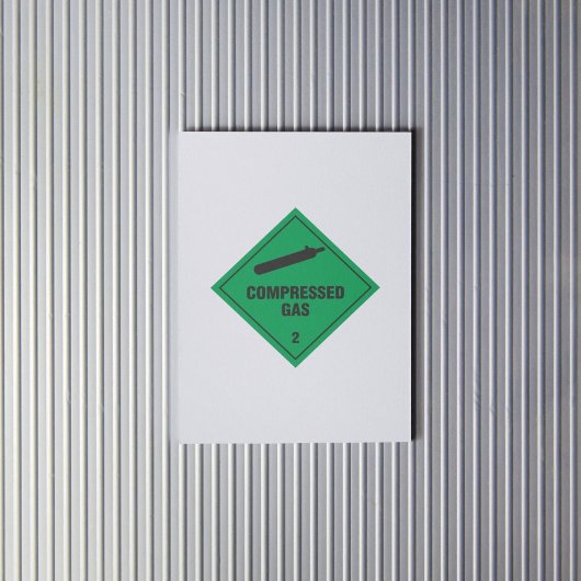 Gecomprimeerd gas 2 Etiket Sticker