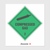 Gecomprimeerd gas 2 Etiket Sticker (Vel)