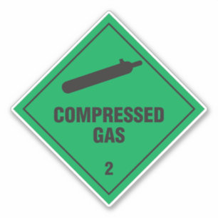 Gecomprimeerd gas 2 Etiket Sticker