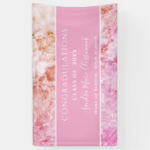 Gecomprimeerde roze Amethyst Crystal Afstuderen Ba Spandoek (Verticaal)