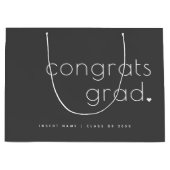 Geconcentreerd Afstudeerder Klasse van 20XX Modern Groot Cadeauzakje (Voorkant)