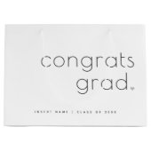 Geconcentreerd Afstudeerder Klasse van 20XX Modern Groot Cadeauzakje (Voorkant)