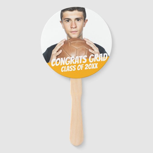 Geconcentreerd Afstudeerder Klasse van 20XX Modern Handwaaier (Achterkant)