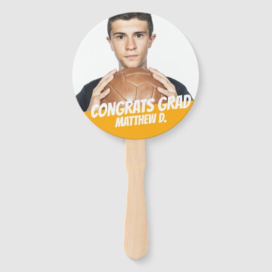 Geconcentreerd Afstudeerder Klasse van 20XX Modern Handwaaier (Voorkant)