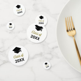 Geconcentreerd Afstudeerder klasse van elk jaar va Confetti