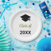 Geconcentreerd Afstudeerder klasse van elk jaar va Papieren Bordje (Feest)