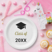 Geconcentreerd Afstudeerder klasse van elk jaar va Papieren Bordje (Feest)