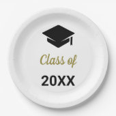 Geconcentreerd Afstudeerder klasse van elk jaar va Papieren Bordje (Voorkant)