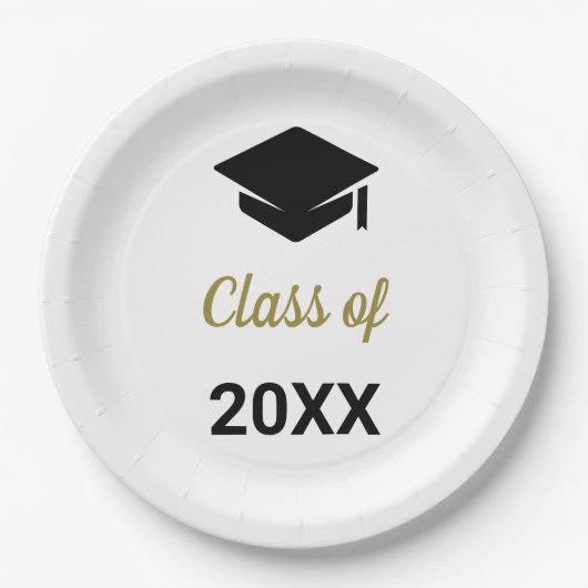 Geconcentreerd Afstudeerder klasse van elk jaar va Papieren Bordje (Voorkant)