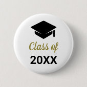 Geconcentreerd Afstudeerder klasse van elk jaar va Ronde Button 5,7 Cm (Voorkant)