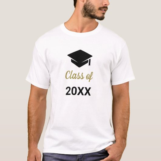 Geconcentreerd Afstudeerder klasse van elk jaar va T-shirt (Voorkant)