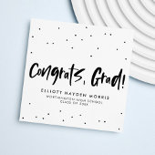 Geconcentreerd afstudeerder zwarte confetti afstud servet