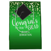 Geconcentreerd Afstuderen Klasse van 2021 Groen Medium Cadeauzakje (Voorkant)