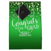 Geconcentreerd Afstuderen Klasse van 2021 Groen Medium Cadeauzakje (Achterkant)