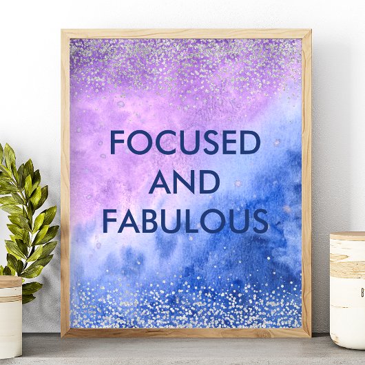 Geconcentreerd en Beeldt het Citaat van de Waterve Poster