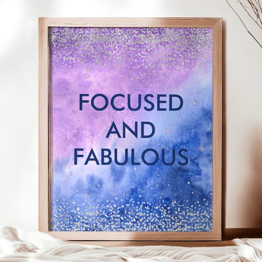 Geconcentreerd en Beeldt het Citaat van de Waterve Poster