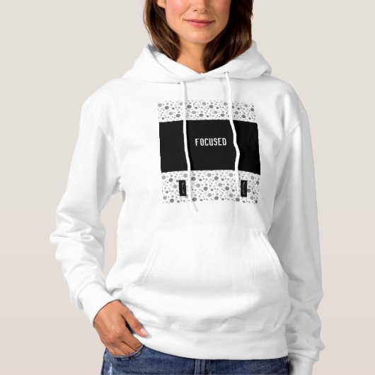 Geconcentreerd grijs zoet hoodie (Voorkant)