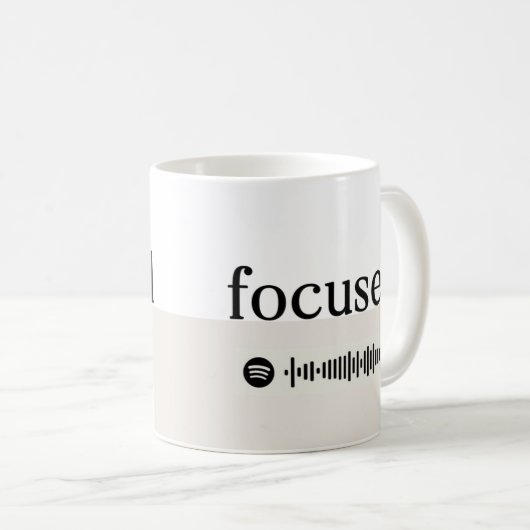 Geconcentreerd + Spotify afspeellijst Koffiemok (Voorkant rechts)