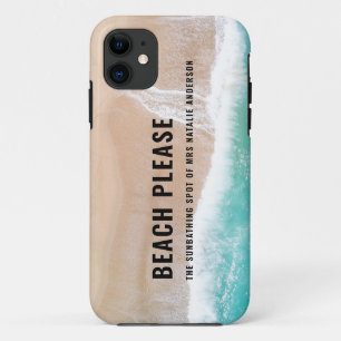 Geconcentreerd strandbekken zomer grappige typogra Case-Mate iPhone case