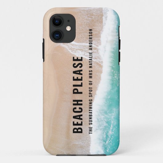 Geconcentreerd strandbekken zomer grappige typogra Case-Mate iPhone case (Achterkant)