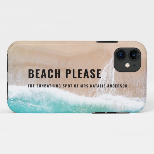 Geconcentreerd strandbekken zomer grappige typogra Case-Mate iPhone case (Achterkant (horizontaal))