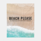 Geconcentreerd strandbekken zomer grappige typogra fleece deken (Voorkant)