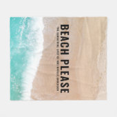 Geconcentreerd strandbekken zomer grappige typogra fleece deken (Voorkant (Horizontaal))