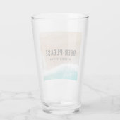 Geconcentreerd strandbekken zomer grappige typogra glas (Achterkant)