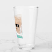 Geconcentreerd strandbekken zomer grappige typogra glas (Links)