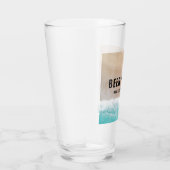 Geconcentreerd strandbekken zomer grappige typogra glas (Rechts)