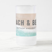 Geconcentreerd strandbekken zomer grappige typogra matglas bierpul (Center)