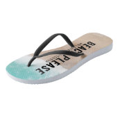 Geconcentreerd strandbekken zomer grappige typogra teenslippers (Schuin)