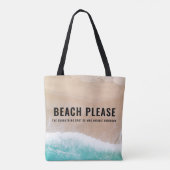 Geconcentreerd strandbekken zomer grappige typogra tote bag (Achterkant)