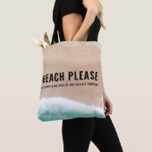 Geconcentreerd strandbekken zomer grappige typogra tote bag (Dichtbij)