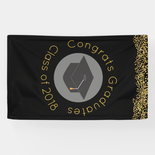 Geconcentreerde afgestudeerden Klasse van 20xx Fau Spandoek (Horizontaal)