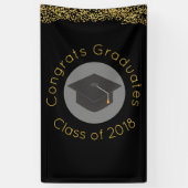 Geconcentreerde afgestudeerden Klasse van 20xx Fau Spandoek (Verticaal)