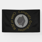 Geconcentreerde afgestudeerden van 20xx spandoek (Horizontaal)