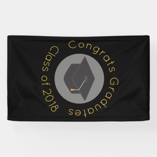Geconcentreerde afgestudeerden van 20xx spandoek (Horizontaal)