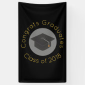 Geconcentreerde afgestudeerden van 20xx spandoek (Verticaal)